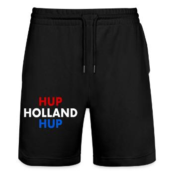 Hup holland hup - Short de jogging bio TRAINER Stanley/Stella unisexe - noir - Devant - Nik (191cm) & Marisol (170cm)