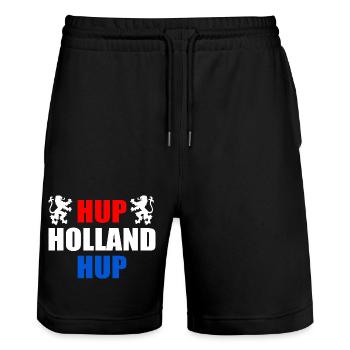 Hup holland hup - Short de jogging bio TRAINER Stanley/Stella unisexe - noir - Devant - Nik (191cm) & Marisol (170cm)