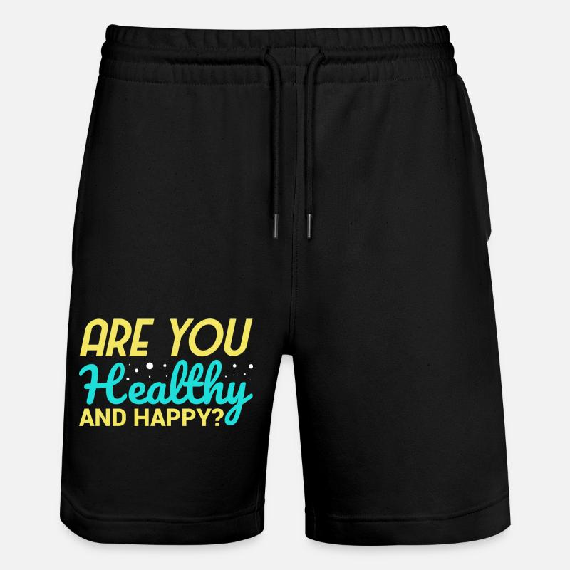 En bonne santé et heureux ? - Short de jogging bio TRAINER Stanley/Stella unisexe - noir
