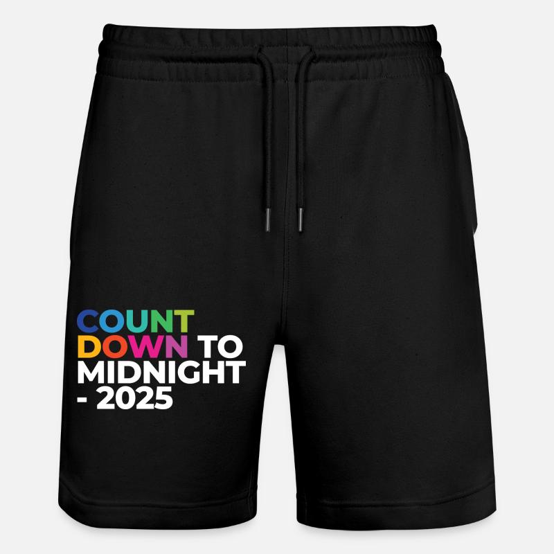 Countdown To Midnight - 2025 - Stanley/Stella Trainer Unisex Organic Jogging Shorts - black