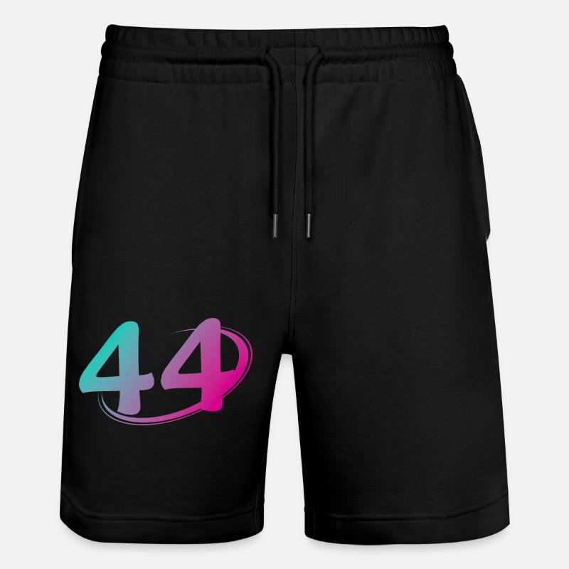 Nummer 44 mehrfarbig - Stanley/Stella Unisex Bio Joggingshorts Trainer  - Schwarz