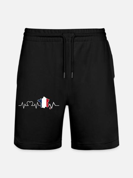 French French France - Stanley/Stella Trainer Unisex Organic Jogging Shorts - black