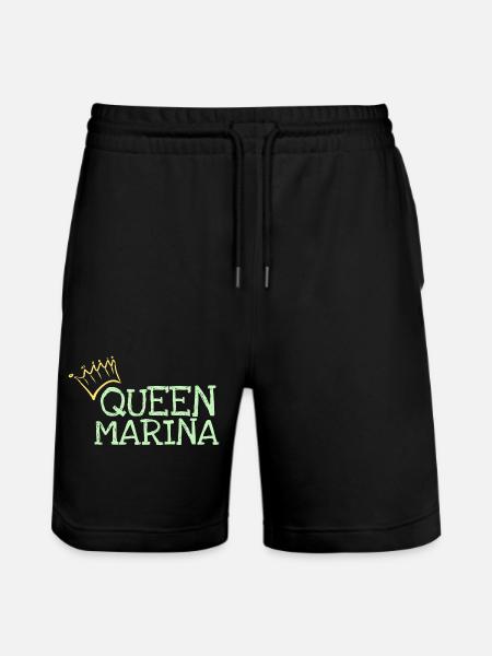 First name Marina - Stanley/Stella Trainer Unisex Organic Jogging Shorts - black