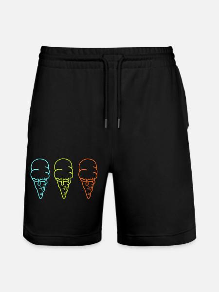 eis eiscreme 3 - Stanley/Stella Unisex Bio Joggingshorts Trainer  - Schwarz