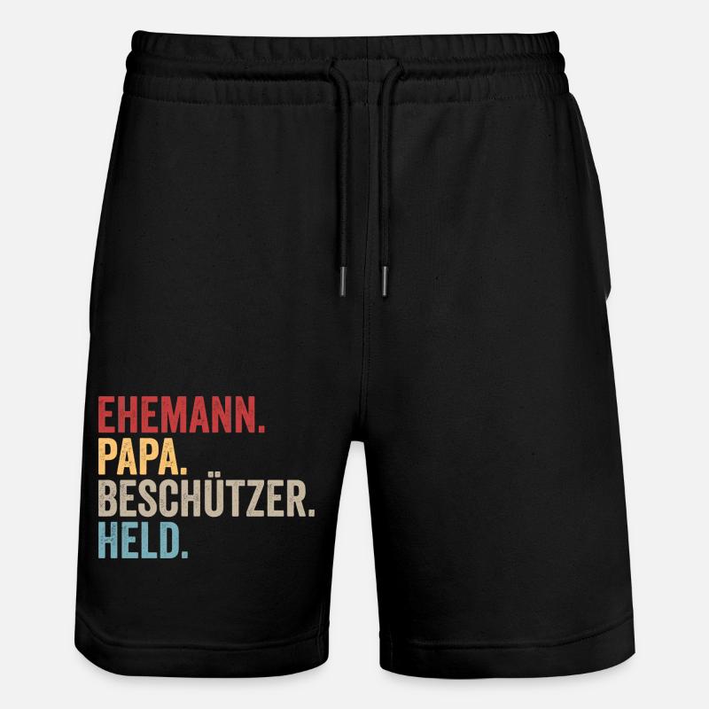 Meilleur papa du monde - Short de jogging bio TRAINER Stanley/Stella unisexe - noir