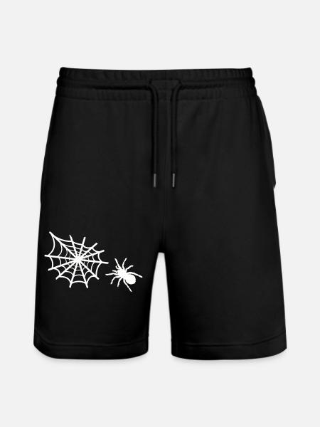 spider spider web - Stanley/Stella Trainer Unisex Organic Jogging Shorts - black