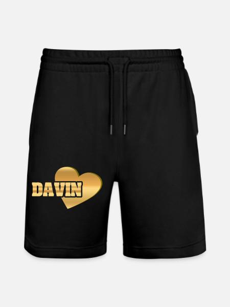 Gold Davin - Stanley/Stella Trainer Unisex Organic Jogging Shorts - black