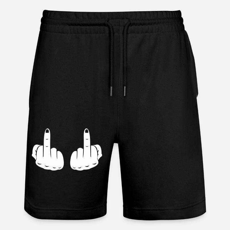 mains du majeur - Short de jogging bio TRAINER Stanley/Stella unisexe - noir