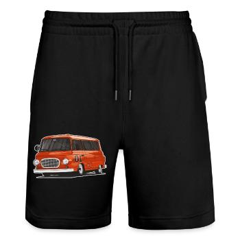 Barkas B1000 // Illustration - Short de jogging bio TRAINER Stanley/Stella unisexe - noir - Devant - Nik (191cm) & Marisol (170cm)