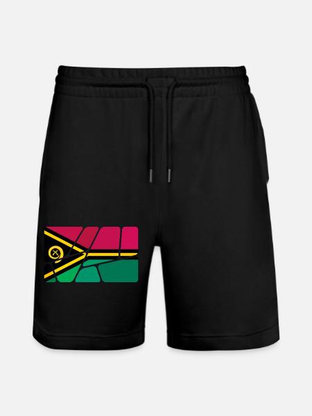 Vanuatu as Vanuatu - Stanley/Stella Trainer Unisex Organic Jogging Shorts - black