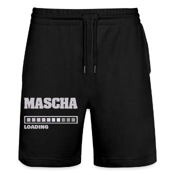 Cadeau pour Masha - Short de jogging bio TRAINER Stanley/Stella unisexe - noir - Devant - Nik (191cm) & Marisol (170cm)