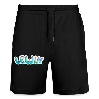 Lewin en tant que métier - Short de jogging bio TRAINER Stanley/Stella unisexe - noir - Devant - Nik (191cm) & Marisol (170cm)