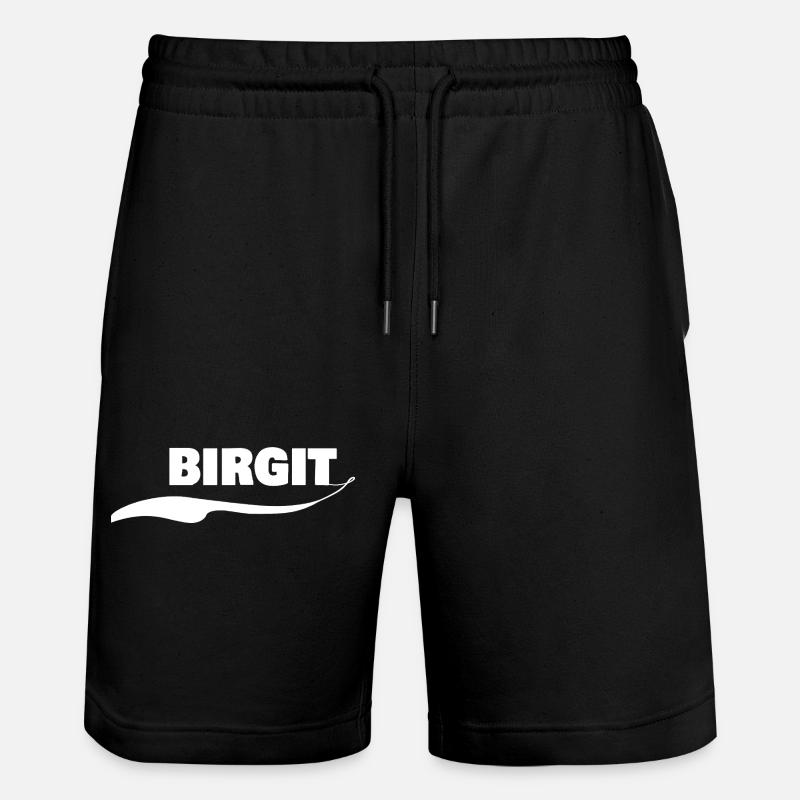 Vorname Birgit - Stanley/Stella Unisex Bio Joggingshorts Trainer  - Schwarz