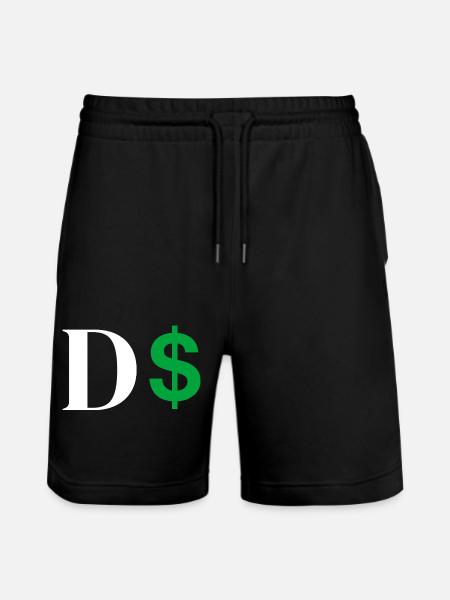 Dollar Letter - Stanley/Stella Trainer Unisex Organic Jogging Shorts - black