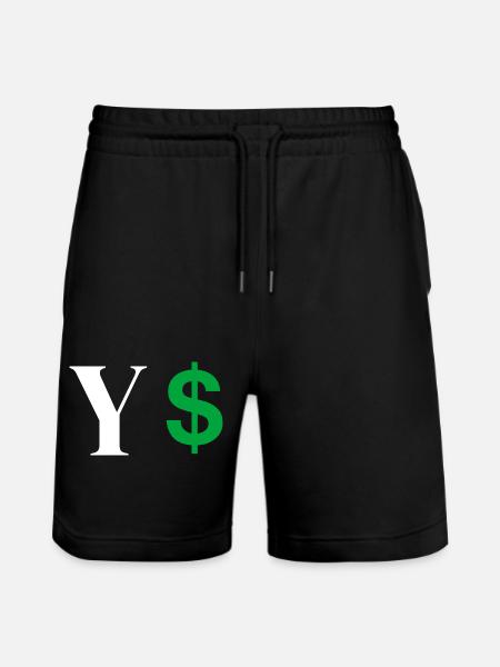 Letter y dollar - Stanley/Stella Trainer Unisex Organic Jogging Shorts - black