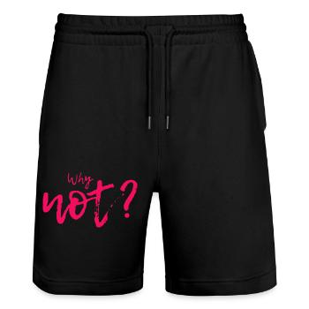 POURQUOI PAS? - Short de jogging bio TRAINER Stanley/Stella unisexe - noir - Devant - Nik (191cm) & Marisol (170cm)