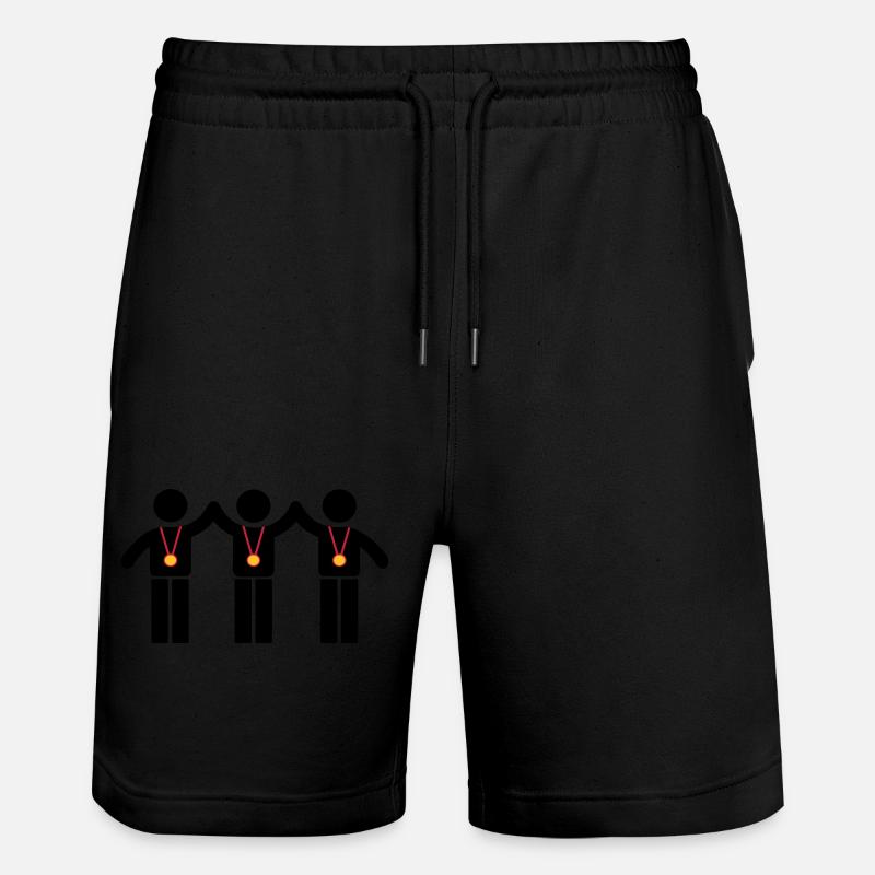 Medaille - Stanley/Stella Unisex Bio Joggingshorts Trainer  - Schwarz