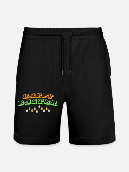 Happy Easter! - Stanley/Stella Trainer Unisex Organic Jogging Shorts - black