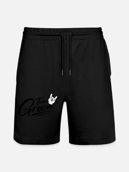 Groom Team Groom Bachelor - Stanley/Stella Trainer Unisex Organic Jogging Shorts - black