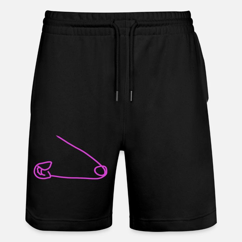 Sicherheitsnadel - Stanley/Stella Unisex Bio Joggingshorts Trainer  - Schwarz