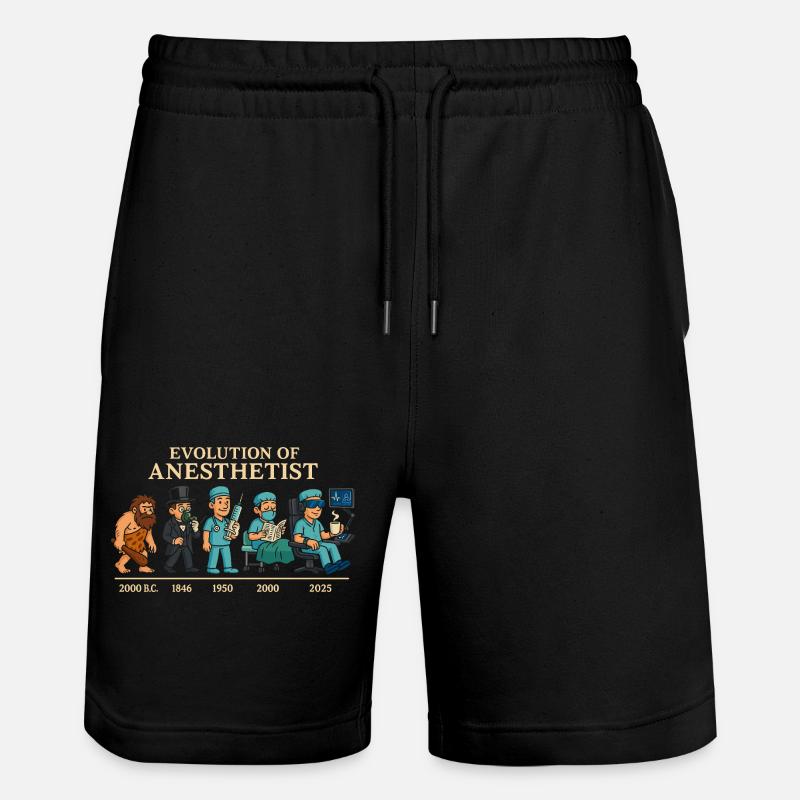 Evolution of anesthesiologists - Stanley/Stella Trainer Unisex Organic Jogging Shorts - black