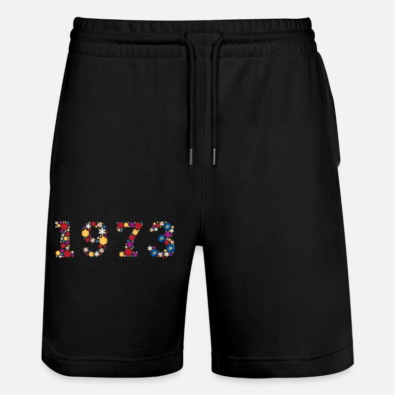 Fleurs 1973 - Short de jogging bio TRAINER Stanley/Stella unisexe - noir