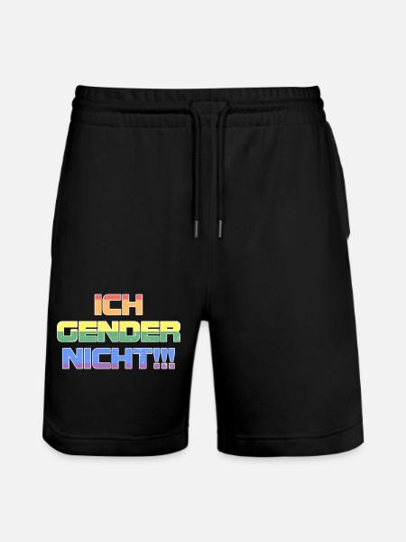 Ich gender nicht - Stanley/Stella Unisex Bio Joggingshorts Trainer - Schwarz