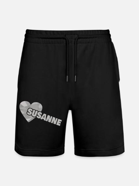Dear Susanne, - Stanley/Stella Trainer Unisex Organic Jogging Shorts - black