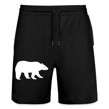 Ours polaire - Short de jogging bio TRAINER Stanley/Stella unisexe - noir - Devant - Nik (191cm) & Marisol (170cm)