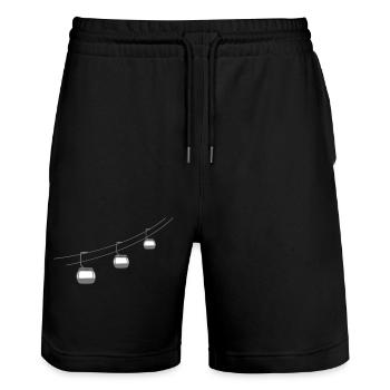 cable car gondola winter holiday vacation sport ski fah - Stanley/Stella Trainer Unisex Organic Jogging Shorts - black - Front - Nik (191cm) & Marisol (170cm)