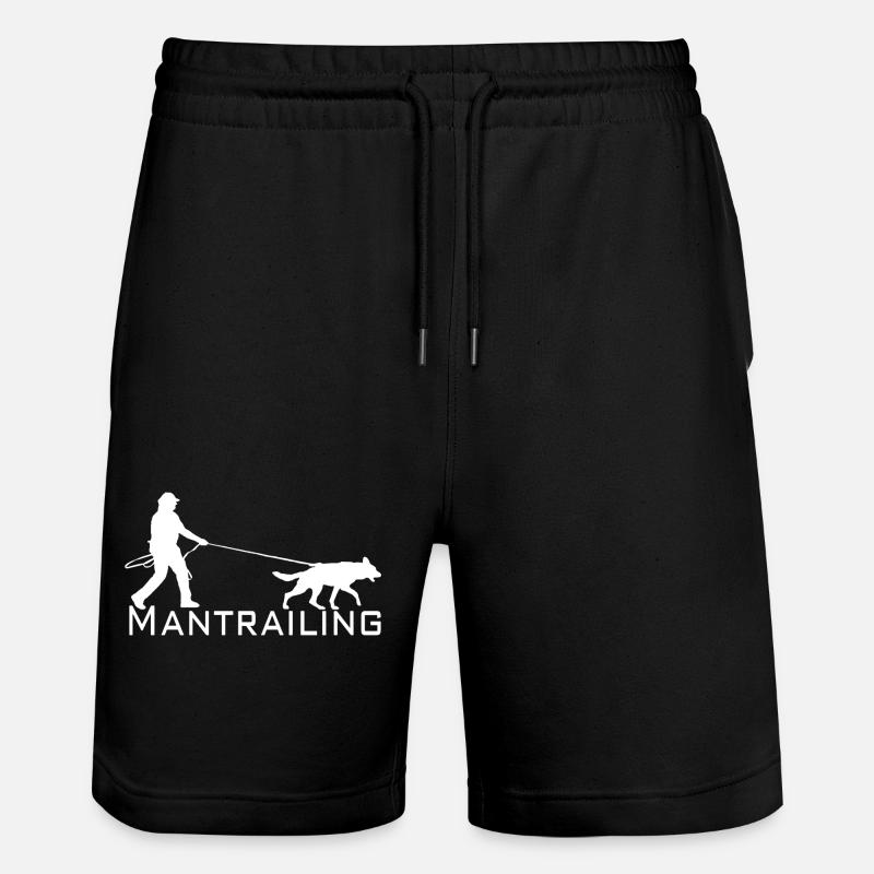 Mantrailing blanc - Short de jogging bio TRAINER Stanley/Stella unisexe - noir