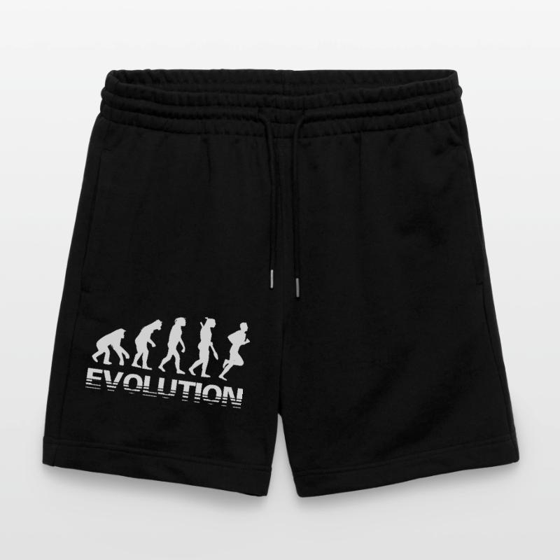 Laufen Evolution Geschichte Joggen Stanley/Stella Unisex Bio Joggingshorts Trainer 
