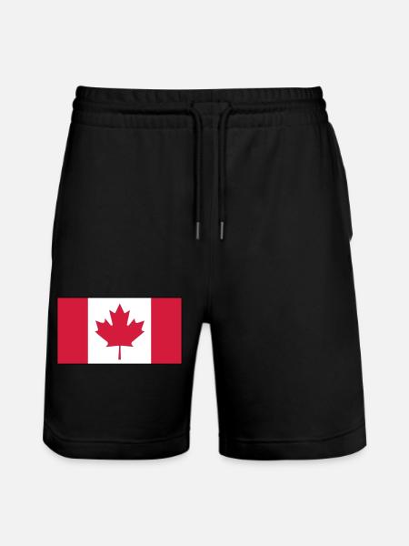 Drapeau du Canada - Short de jogging bio TRAINER Stanley/Stella unisexe - noir
