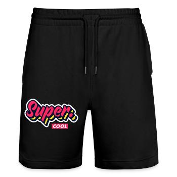 super cool - Short de jogging bio TRAINER Stanley/Stella unisexe - noir - Devant - Nik (191cm) & Marisol (170cm)