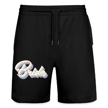 Rétro Bride Bachelorette Part Gift For Women - Short de jogging bio TRAINER Stanley/Stella unisexe - noir - Devant - Nik (191cm) & Marisol (170cm)
