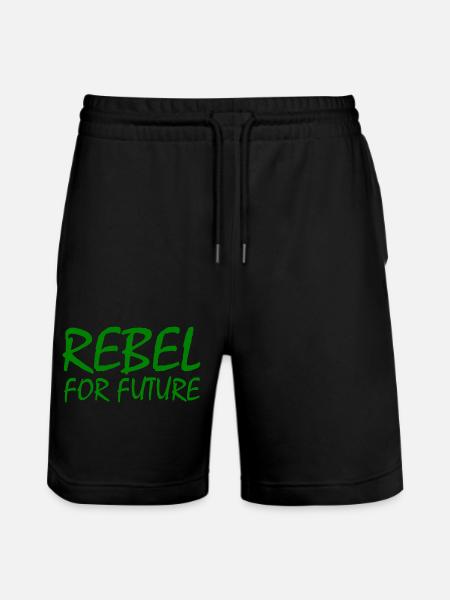 Rebel for future - Stanley/Stella Trainer Unisex Organic Jogging Shorts - black