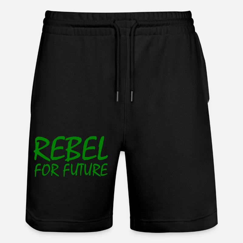 Rebel for future - Stanley/Stella Unisex Bio Joggingshorts Trainer  - Schwarz