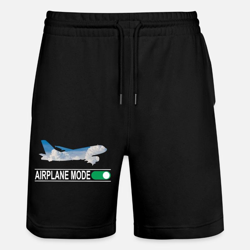 Airplane Mode - Stanley/Stella Unisex Bio Joggingshorts Trainer  - Schwarz
