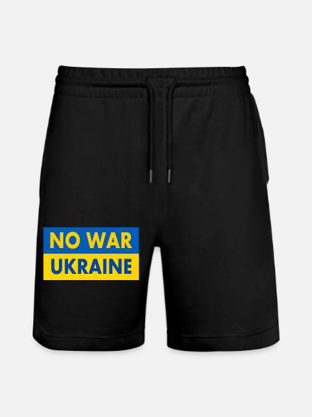 No war - Stanley/Stella Trainer Unisex Organic Jogging Shorts - black