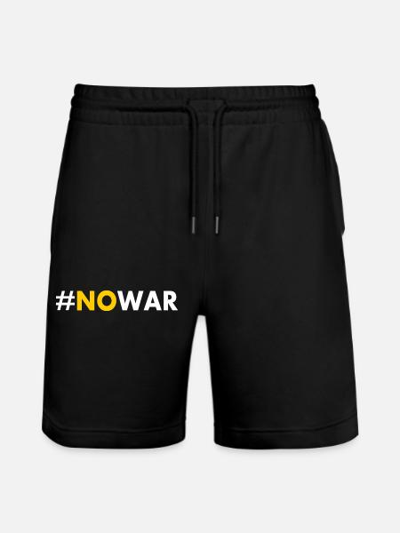 No war - Stanley/Stella Trainer Unisex Organic Jogging Shorts - black