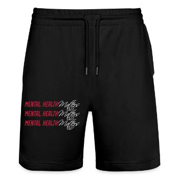 la santé mentale compte citation - Short de jogging bio TRAINER Stanley/Stella unisexe - noir - Devant - Nik (191cm) & Marisol (170cm)