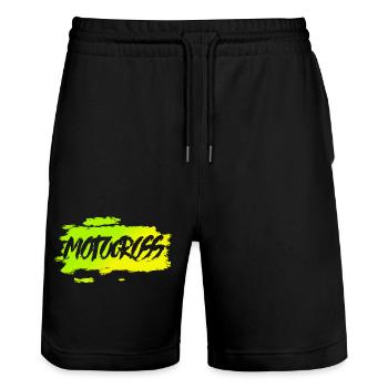 Motocross - Short de jogging bio TRAINER Stanley/Stella unisexe - noir - Devant - Nik (191cm) & Marisol (170cm)