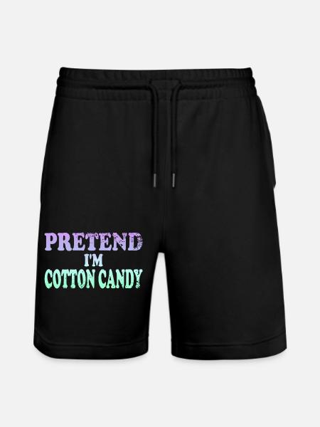 Pretend I'm Cotton Candy - Stanley/Stella Trainer Unisex Organic Jogging Shorts - black