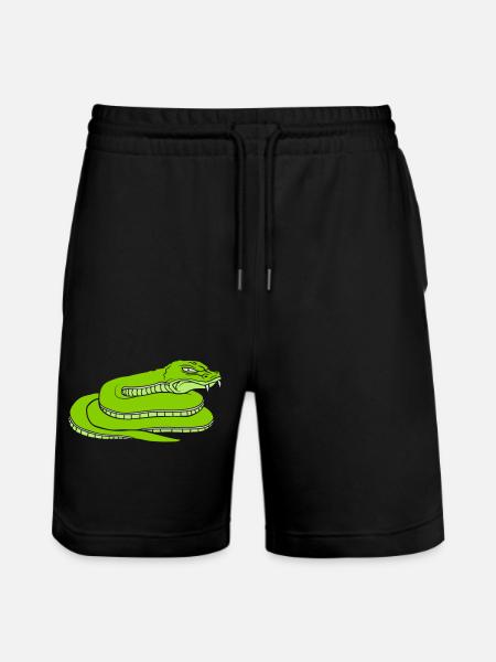 Design dangerous evil snake - Stanley/Stella Trainer Unisex Organic Jogging Shorts - black