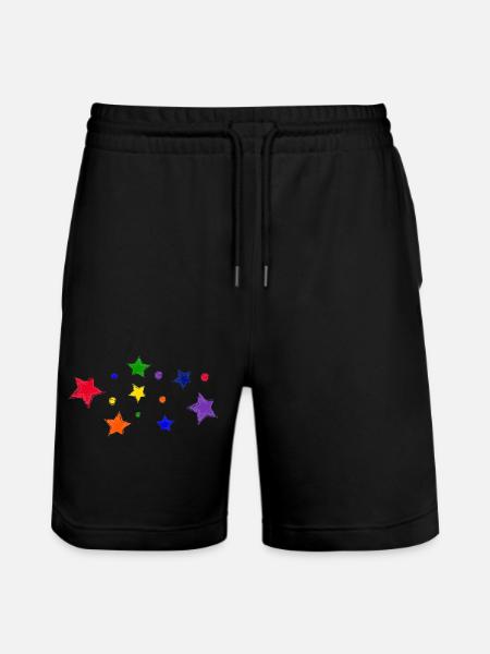 Stars and bubbles - Stanley/Stella Trainer Unisex Organic Jogging Shorts - black