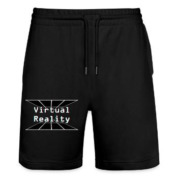 Immersive Virtual Reality Design: Explore a Digita - Stanley/Stella Trainer Unisex Organic Jogging Shorts - black - Front - Nik (191cm) & Marisol (170cm)