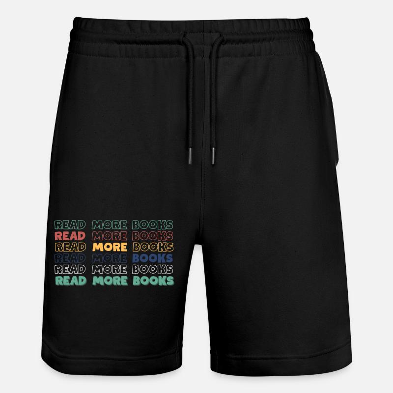 LIRE PLUS DE LIVRES - Short de jogging bio TRAINER Stanley/Stella unisexe - noir