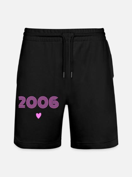 Born in 2006 girl - Stanley/Stella Trainer Unisex Organic Jogging Shorts - black