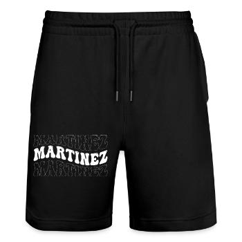 Funny Martinez Groovy 4 Hommes Femmes Cool Martinez - Short de jogging bio TRAINER Stanley/Stella unisexe - noir - Devant - Nik (191cm) & Marisol (170cm)