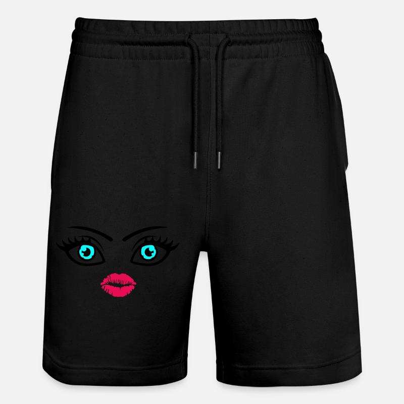 Embrasser le visage - Short de jogging bio TRAINER Stanley/Stella unisexe - noir